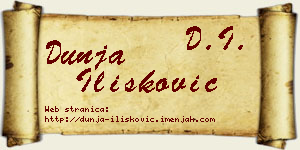 Dunja Ilišković vizit kartica